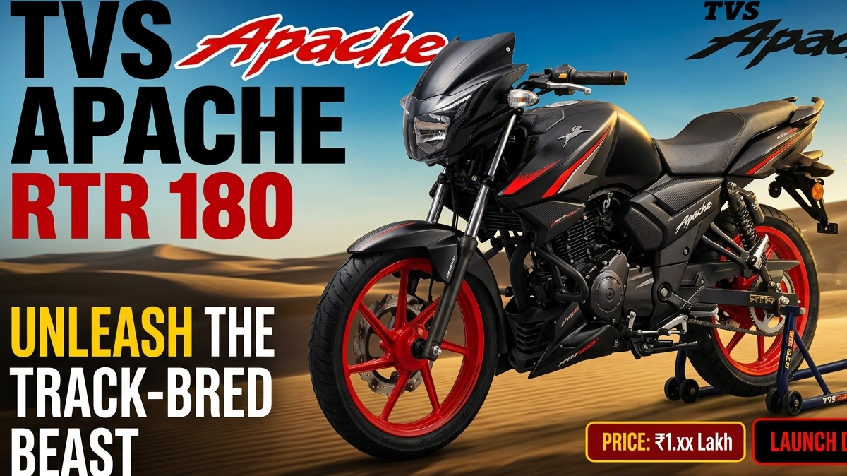 ₹1.09 लाख में रेसिंग का असली मज़ा! TVS Apache RTR का पावर और माइलेज दोनों दमदार